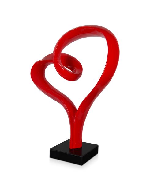 Sculpture moderne Petit Coeur rouge - 46x39x12 cm