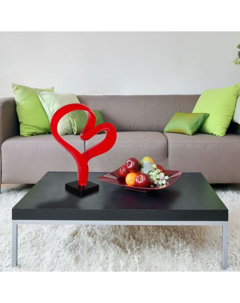 Sculpture moderne Petit Coeur rouge - 46x39x12 cm