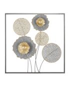 Panneau mural en fer Sqity multicolore - 50x3.8x50 cm