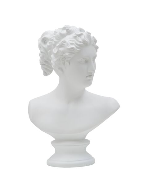 Sculpture Femme Romaine blanche - 21.5x14.5x34 cm