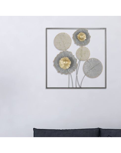 Panel de pared de hierro Sqity multicolor - 50x3,8x50 cm