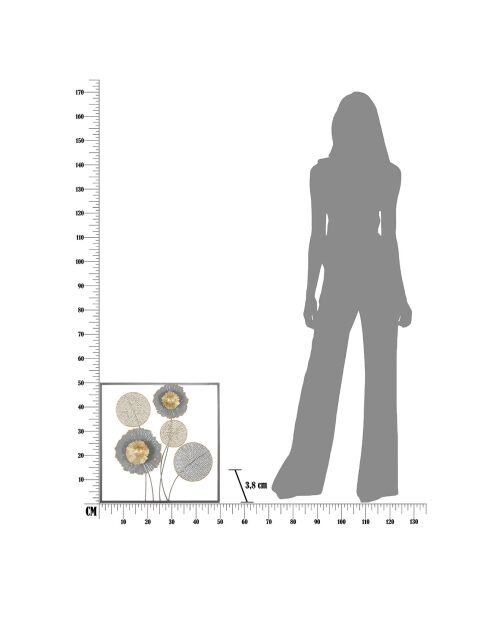 Panel de pared de hierro Sqity multicolor - 50x3,8x50 cm