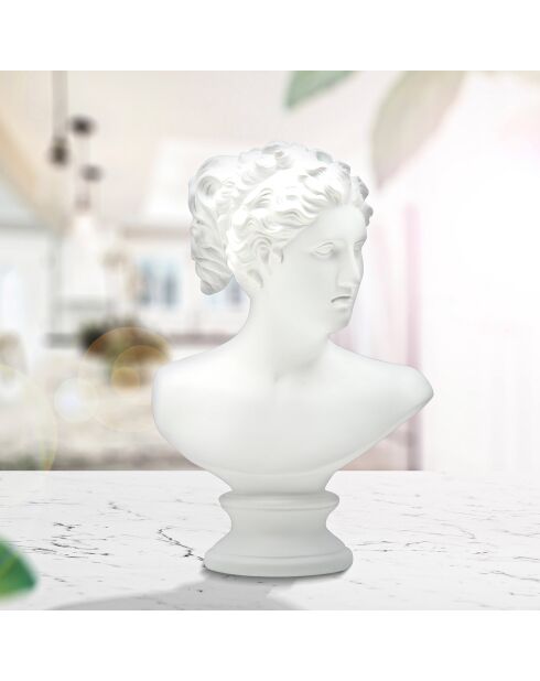 Sculpture Femme Romaine blanche - 21.5x14.5x34 cm