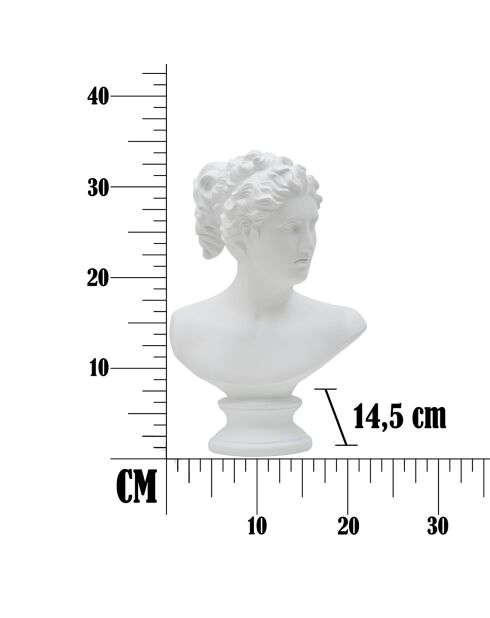 Sculpture Femme Romaine blanche - 21.5x14.5x34 cm