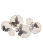 Panneau mural en fer Butterfly multicolore - 66x5x38 cm
