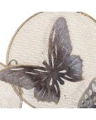 Panneau mural en fer Butterfly multicolore - 66x5x38 cm