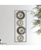 Panneau mural en fer Ring multicolore - 31x3x89.5 cm