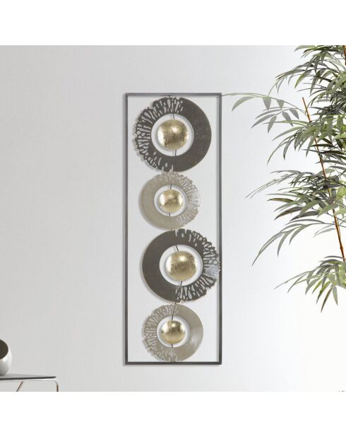 Panneau mural en fer Ring multicolore - 31x3x89.5 cm