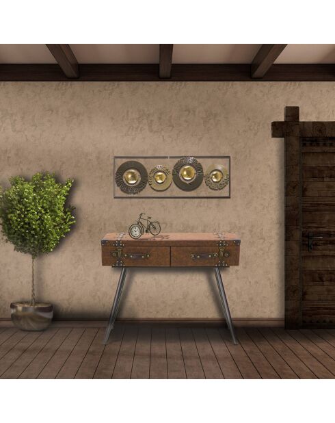 Panneau mural en fer Ring multicolore - 31x3x89.5 cm