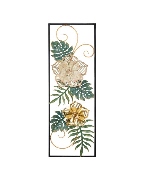 Panneau mural en fer Campur multicolore - 31x4x90 cm