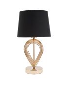 Lampe de table Maxt doré/noir - D.24x44 cm