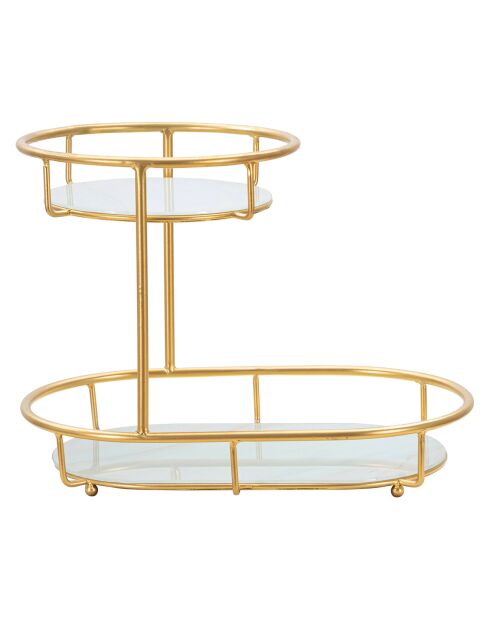 Bolsillo dorado/multicolor de dos niveles - 36x22,5x27 cm