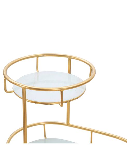 Bolsillo dorado/multicolor de dos niveles - 36x22,5x27 cm