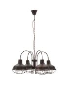 Lustre 4 ampoules Bronks noir - 80x80x40 cm