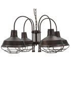 Lustre 4 ampoules Bronks noir - 80x80x40 cm