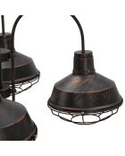 Lustre 4 ampoules Bronks noir - 80x80x40 cm