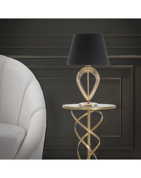 Lampe de table Maxt doré/noir - D.32.5x53.5 cm