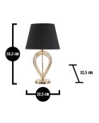 Lampe de table Maxt doré/noir - D.32.5x53.5 cm