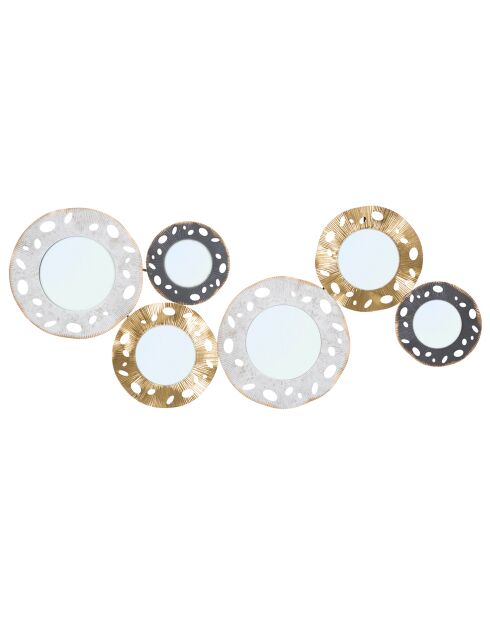 Pannello murale in ferro multicolore Gloty - 104x4x45,5 cm