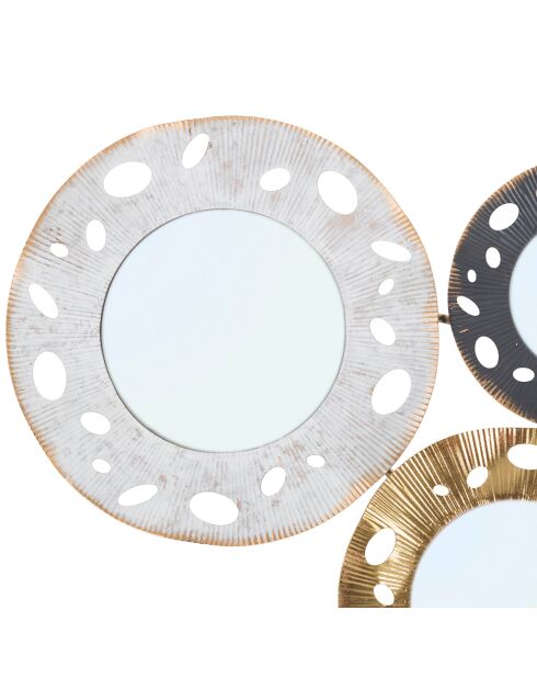 Pannello murale in ferro multicolore Gloty - 104x4x45,5 cm