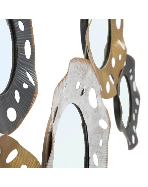 Pannello murale in ferro multicolore Gloty - 104x4x45,5 cm