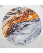 Horloge murale Miroir multicolore - D.60x5 cm