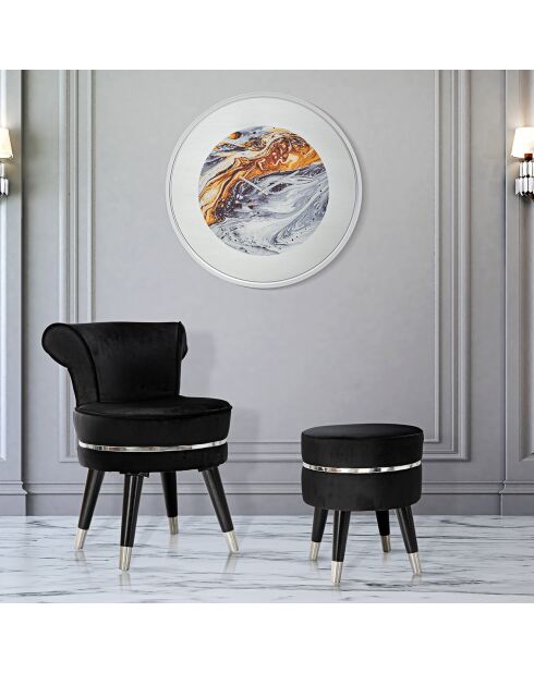 Horloge murale Miroir multicolore - D.60x5 cm