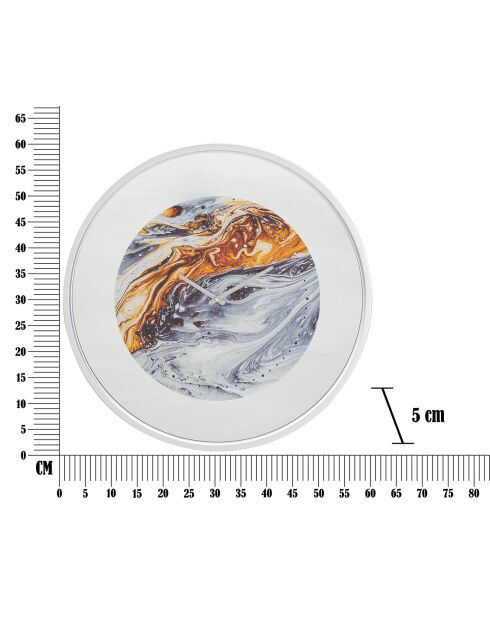 Reloj de pared Espejo multicolor - D.60x5 cm