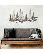 Panneau mural en fer Regata multicolore - 100x3x44 cm