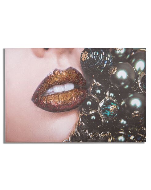 Impression sur toile Beautiful Lips multicolore - 80x3.8x120 cm