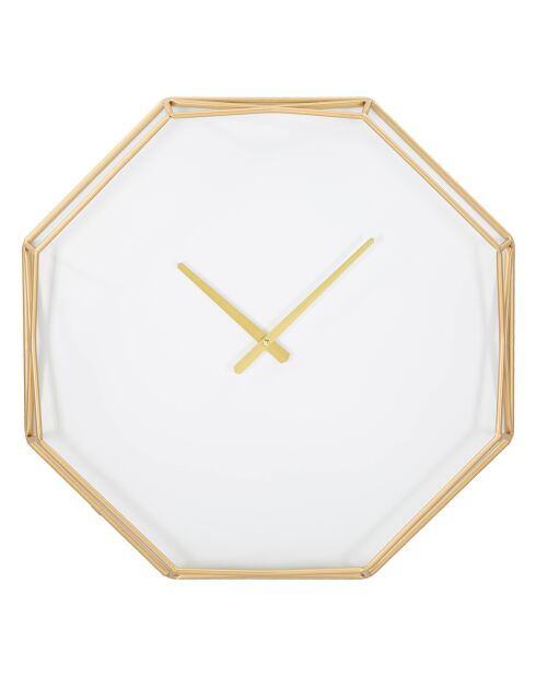 Horloge murale Goldy Octagonal dorée - 56x6.5x56 cm
