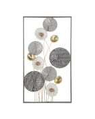 Panneau mural en fer Grid multicolore - 50x6x90.5 cm