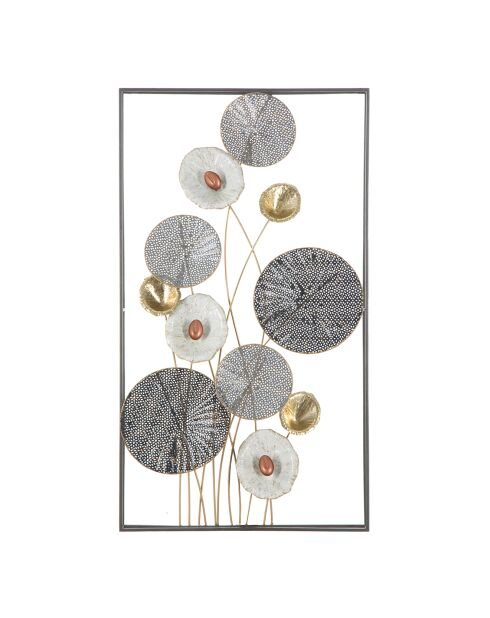 Panneau mural en fer Grid multicolore - 50x6x90.5 cm