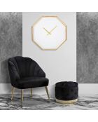 Horloge murale Goldy Octagonal dorée - 56x6.5x56 cm
