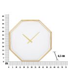 Horloge murale Goldy Octagonal dorée - 56x6.5x56 cm