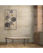 Panneau mural en fer Grid multicolore - 50x6x90.5 cm