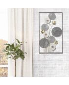 Panneau mural en fer Grid multicolore - 50x6x90.5 cm