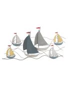Panneau mural en fer Sea multicolore - 114.5x3.5x62.5 cm