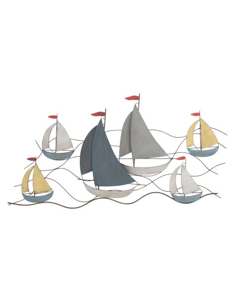 Panneau mural en fer Sea multicolore - 114.5x3.5x62.5 cm