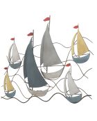 Panneau mural en fer Sea multicolore - 114.5x3.5x62.5 cm