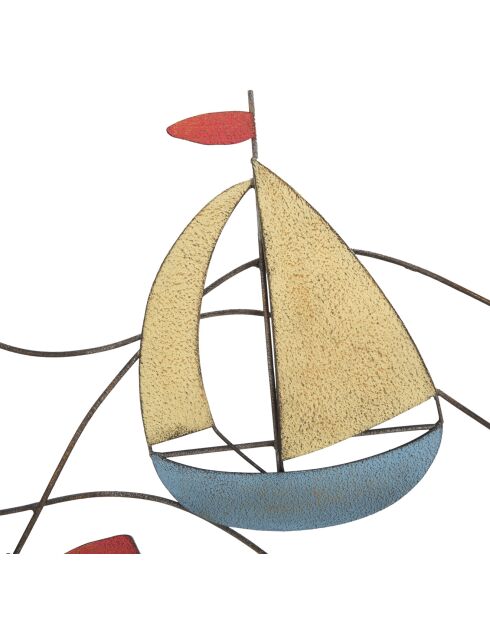 Panneau mural en fer Sea multicolore - 114.5x3.5x62.5 cm
