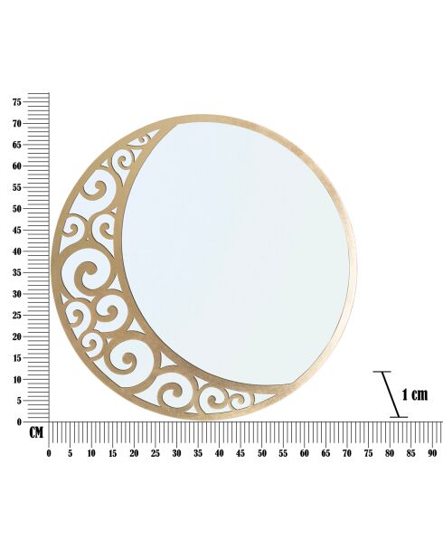 Miroir Luna Astratta doré - D72x1 cm