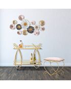 Panneau mural en fer Pinky multicolore - 106x6x60.5 cm