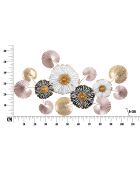 Panneau mural en fer Pinky multicolore - 106x6x60.5 cm