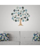 Panneau mural en fer Apple bleu clair - 89x2.5x90 cm