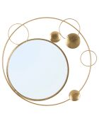 Miroir Planète doré - 90x3x83 cm