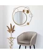 Miroir Planète doré - 90x3x83 cm