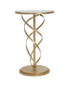 Table d'appoint Glam Spiral doré/multicolore  - D.38x61.5 cm