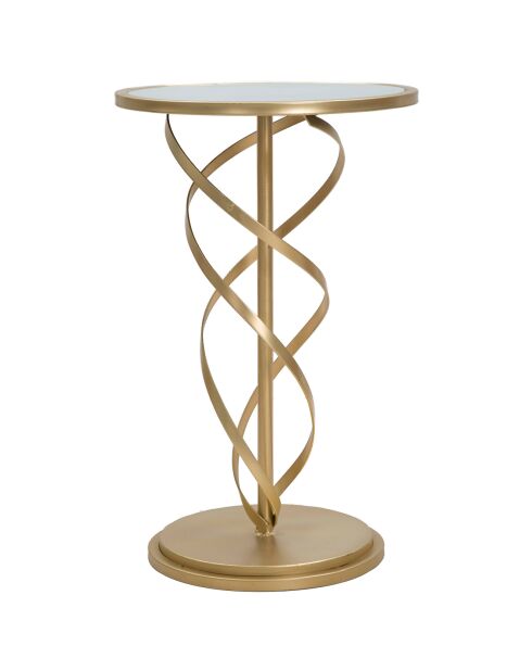 Table d'appoint Glam Spiral doré/multicolore  - D.38x61.5 cm