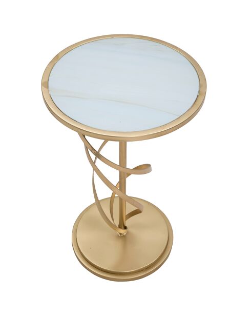 Table d'appoint Glam Spiral doré/multicolore  - D.38x61.5 cm